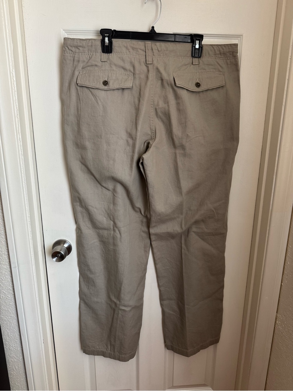 "Marc Anthony Men's Beige Linen/Cotton Blend
Drawstring Pants, Size 38x32" (EUC) - Picture 5 of 12